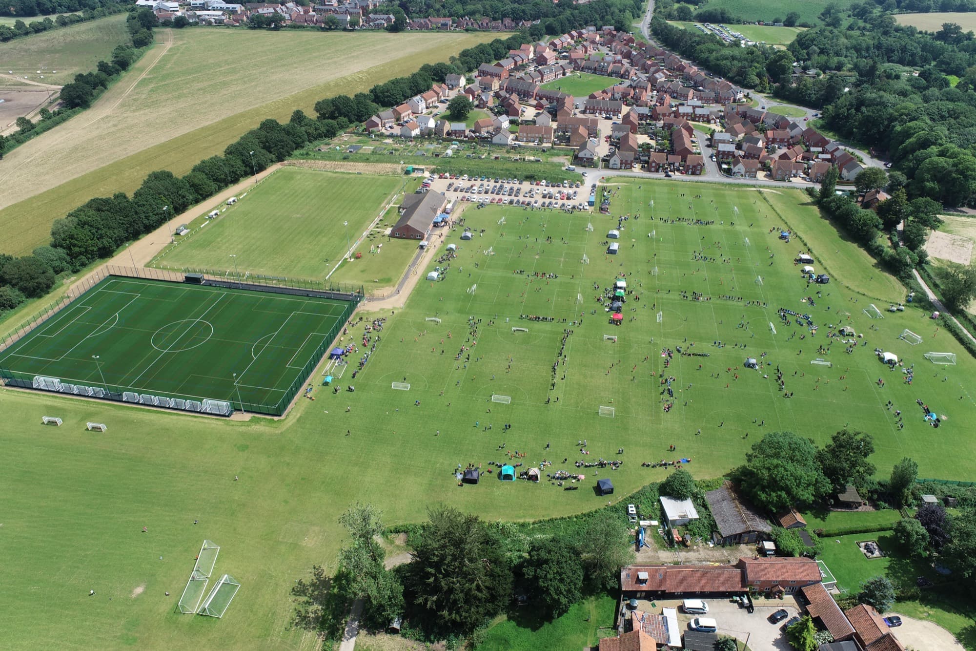 Tournament day at Youngs Park from the air